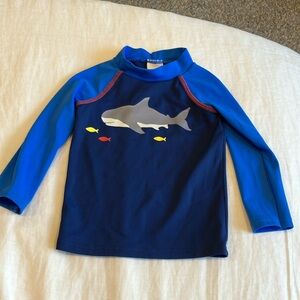 Baby boden Blue Shark Kids Swim Shirt
